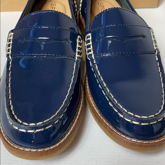 Sperry Seaport patent leather penny loafer navy - Picture 4 of 7